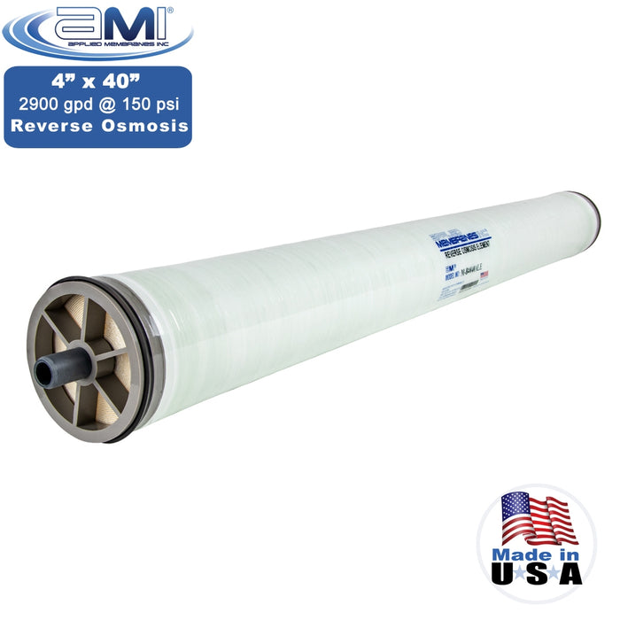 4" x 40" | 2,900 GPD  at 150 PSI | FRP Wrapped | Low Energy Commercial RO Membrane | Applied Membranes