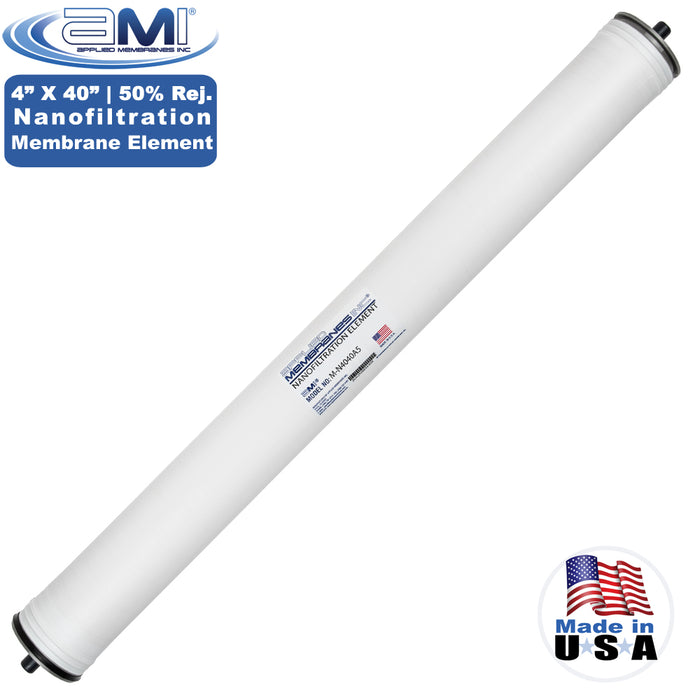 4" x 40" Nanofiltration Membrane | NF 50| 50% Salt Rejection