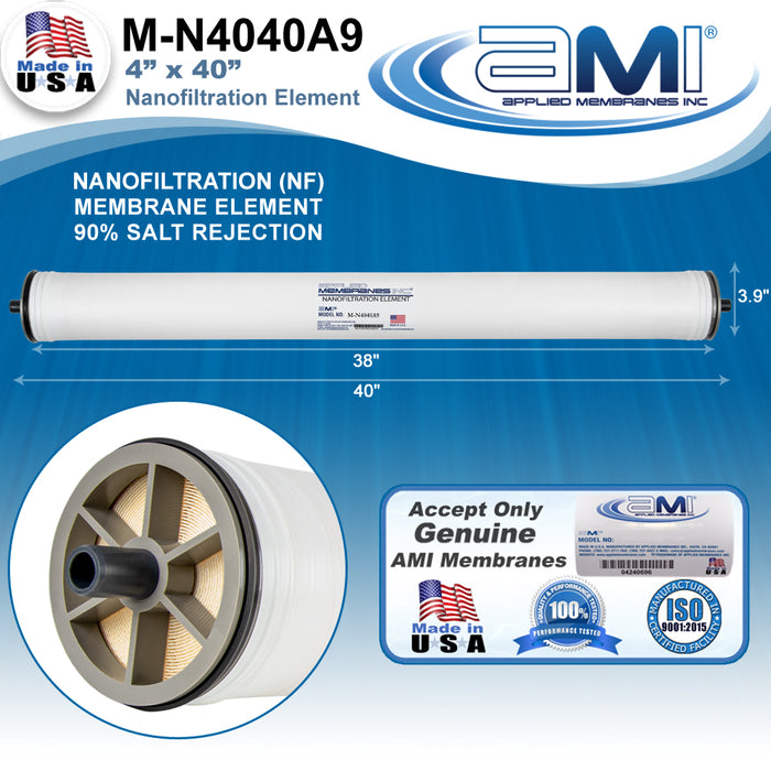 4" x 40" Nanofiltration Membrane | NF 90|  90% Salt Rejection