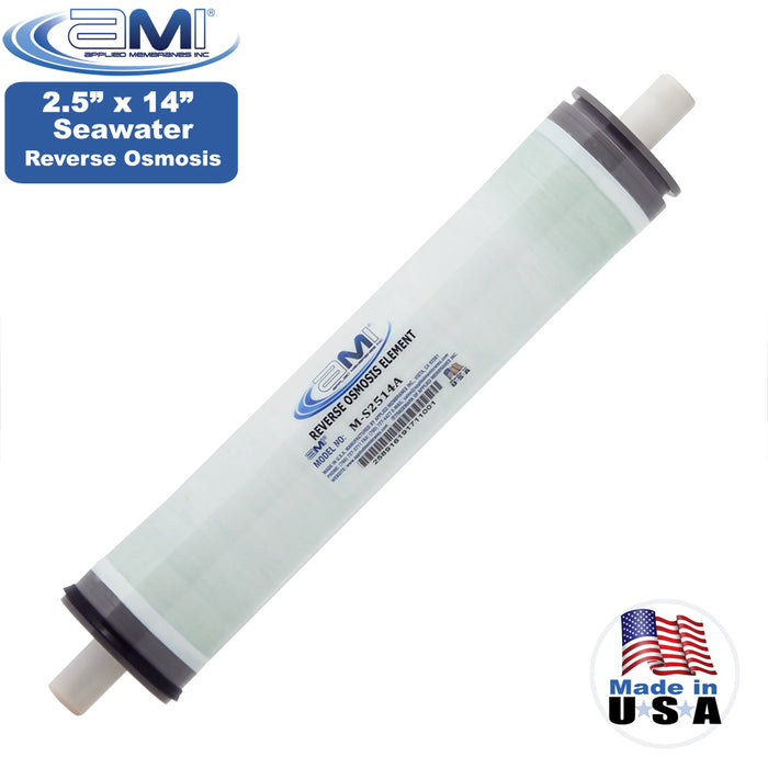 2.5"x14" | 150 GPD | 99.6% Salt Rejection | Watermaker Seawater RO Membrane | Applied Membranes