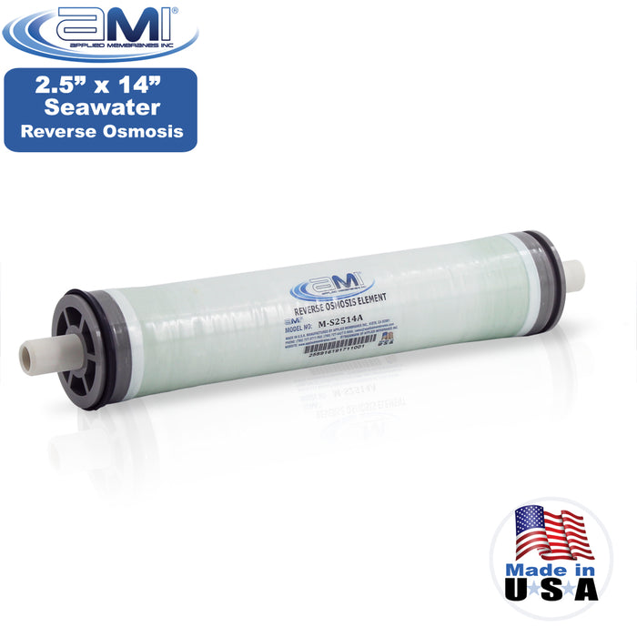 2.5"x14" | 150 GPD | 99.6% Salt Rejection | Watermaker Seawater RO Membrane | Applied Membranes