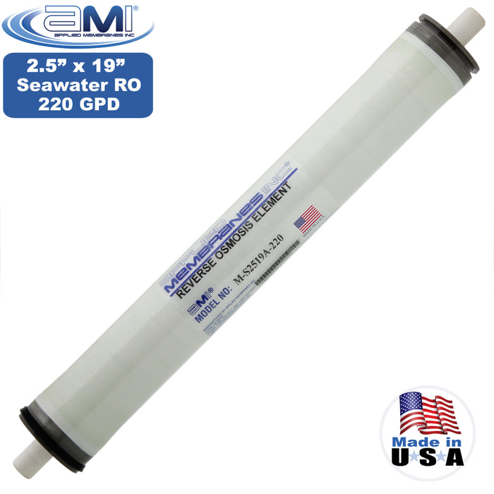 2.5"x19" | 220 gpd | Seawater RO Membrane for Village Marine Watermaker | Replaces AquaPro 33-2519