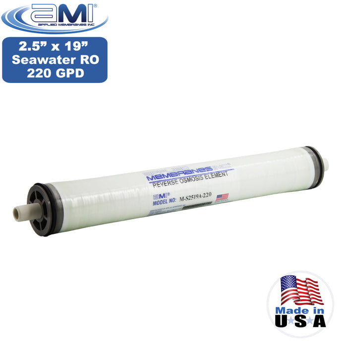 2.5"x19" | 220 gpd | Seawater RO Membrane for Village Marine Watermaker | Replaces AquaPro 33-2519