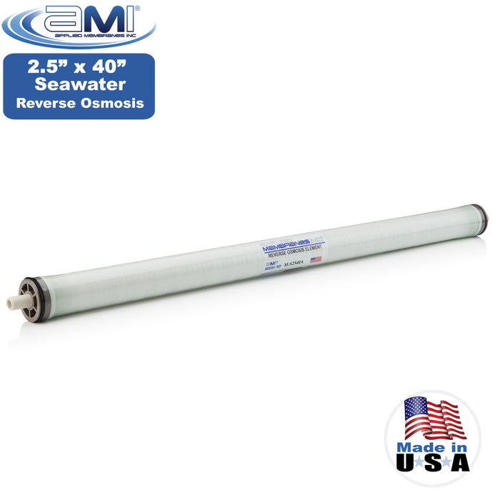 2.5"x40" | 700 GPD | 99.6% Salt Rejection | Watermaker Seawater RO Membrane | Applied Membranes