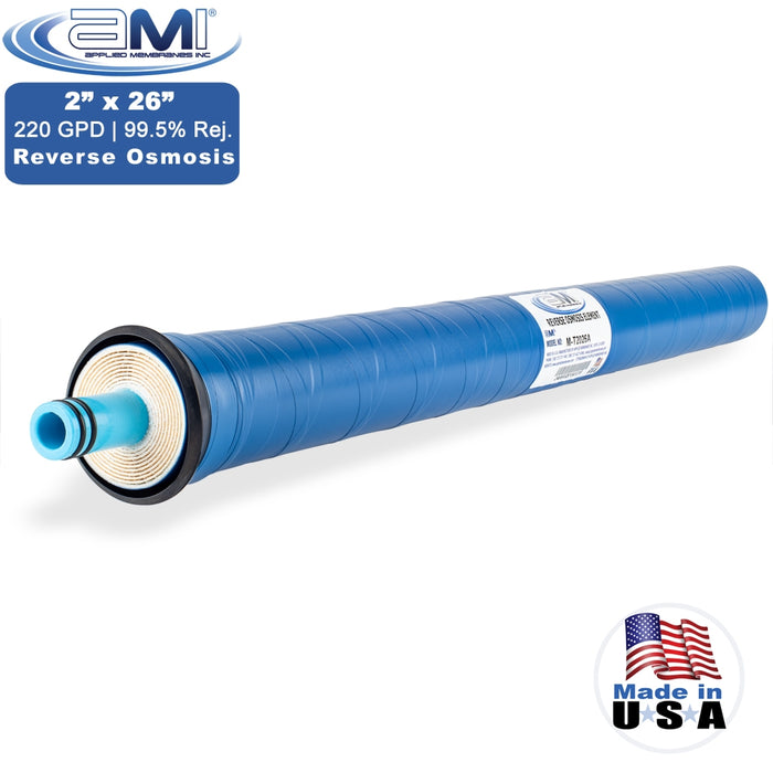 2" x 26” | 220 GPD Commercial Reverse Osmosis RO Membrane | Applied Membranes | Replaces FilmTec TW30-2026