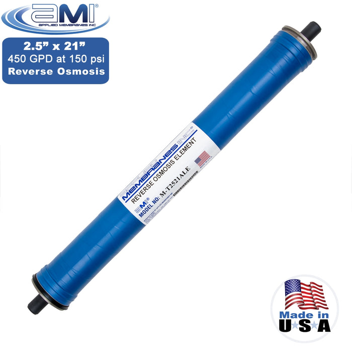 2.5” x 21” | 450 GPD | 150 PSI | Low Energy RO Membrane | Applied Membranes