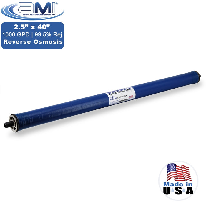 2.5" x 40" | 1000 GPD Commercial Reverse Osmosis RO Membrane | Applied Membranes