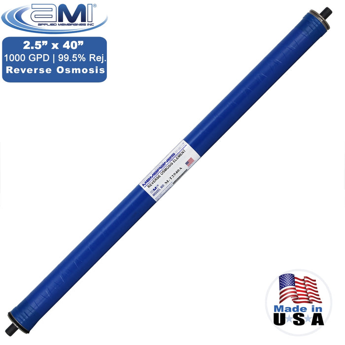 2.5" x 40" | 1000 GPD Commercial Reverse Osmosis RO Membrane | Applied Membranes