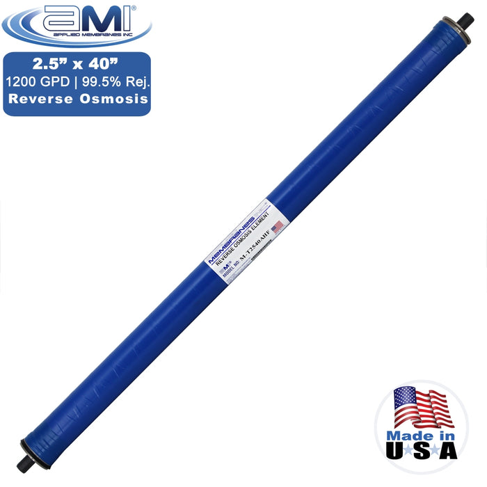 2.5” x 40” | 1200 GPD High Flow Reverse Osmosis RO Membrane | Applied Membranes