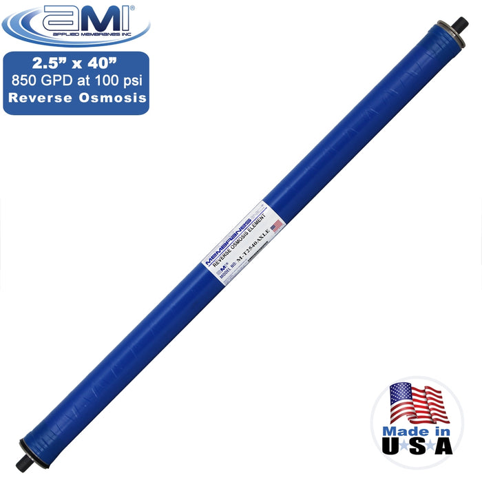 2.5” x 40” | 1000 GPD | 150 PSI | Low Energy RO Membrane | Applied Membranes