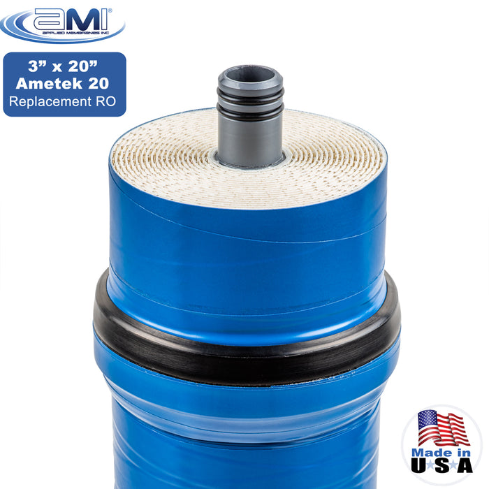 3" x 20" | RO Membrane to Replace Ametek 20 | 900 GPD | Applied Membranes, Incl