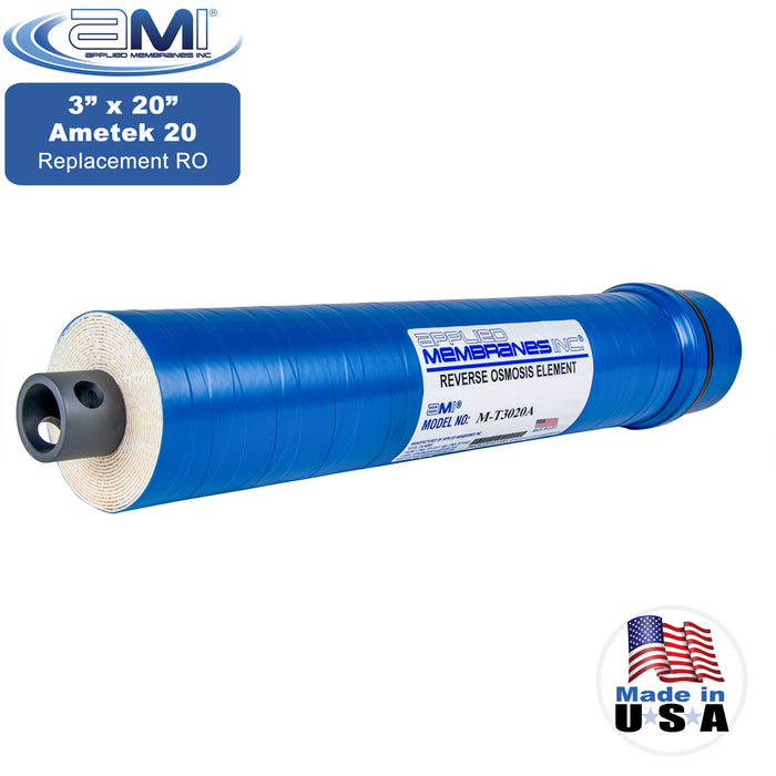 3" x 20" | RO Membrane to Replace Ametek 20 | 900 GPD | Applied Membranes, Incl