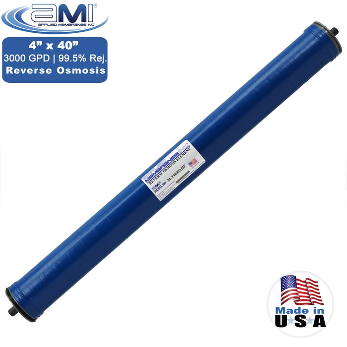 4" x 40" | 3,000 GPD High Flow Commercial Reverse Osmosis RO Membrane | Applied Membranes