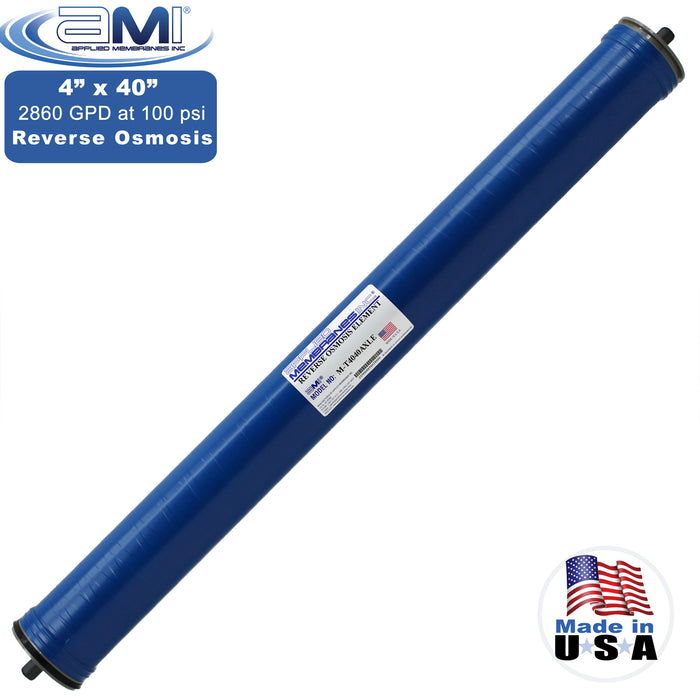 4" x 40" | 2,860 GPD | 100 PSI |  XLE Extra-Low Energy RO Membrane | Applied Membranes