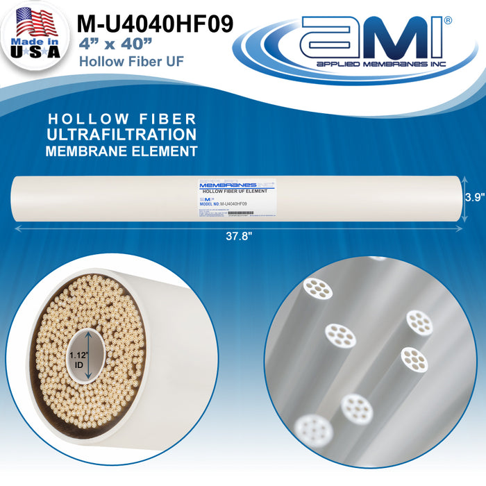 4"x40" Hollow Fiber UF 0.9 Membrane Element (1,300 to 3,900 GPD)