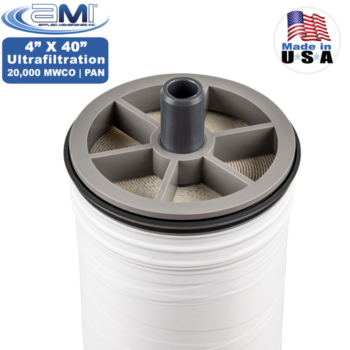 4" x 40" Ultrafiltration Membrane | Polyacrylonitrile (PAN) UF | 20,000 MWCO