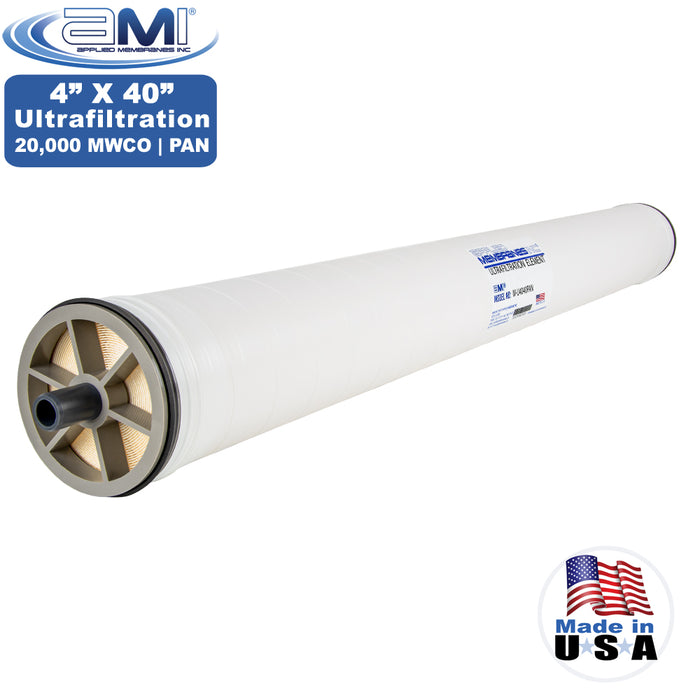 4" x 40" Ultrafiltration Membrane | Polyacrylonitrile (PAN) UF | 20,000 MWCO