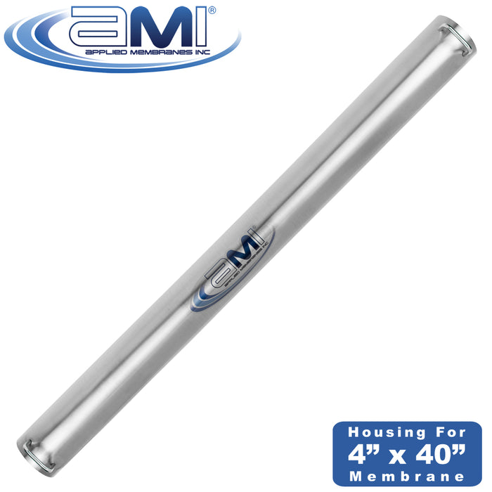 4" x 40" Membrane Housing | 316SS | 300 psi  | U-Pin Style | 1/2" Ports | Stainless Steel Pressure Vessel