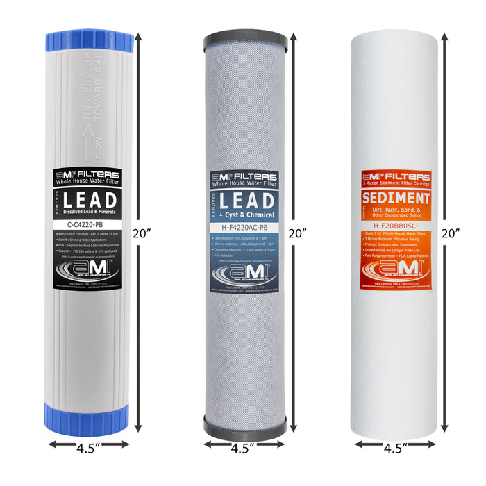 Replacement Filter Pack for Lead Reducing Whole House Water Filter