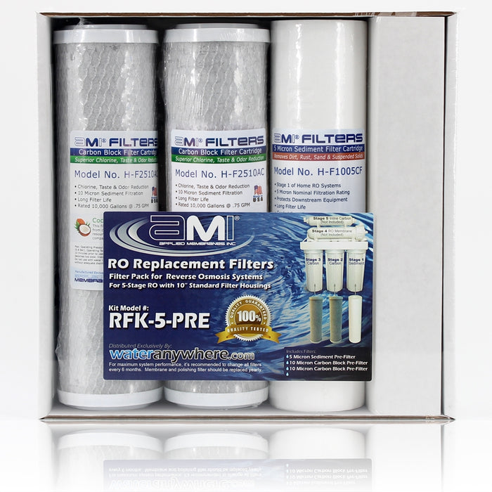 Replacement Pre-Filter Kit  for 5-Stage Home RO Water Filter Systems | 3-Month Service Pack