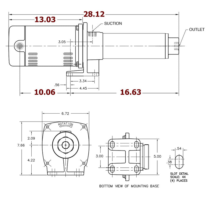 Sta-Rite Booster Pump | 10 GPM, 1 HP, 208-230v, 1 Phase | Stainless Steel 10 Stage | Pump for RO Water Treatment System