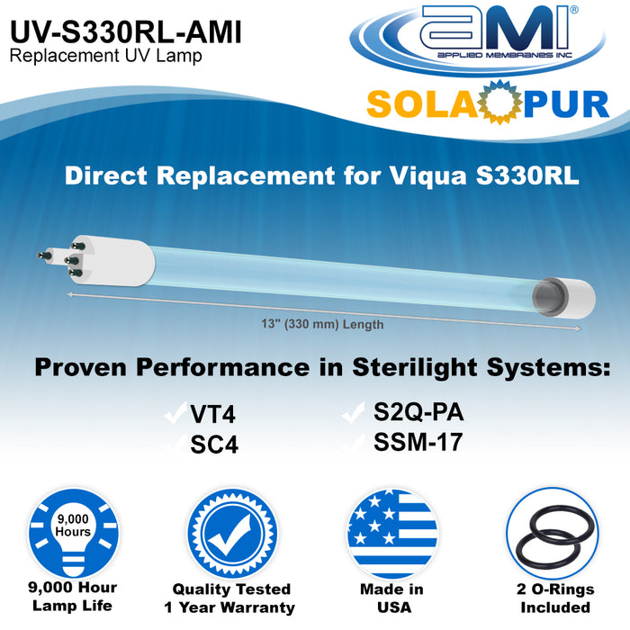 S330RL Replacement UV Lamp for VIQUA VT1, SQ-PA and SC1 UV System