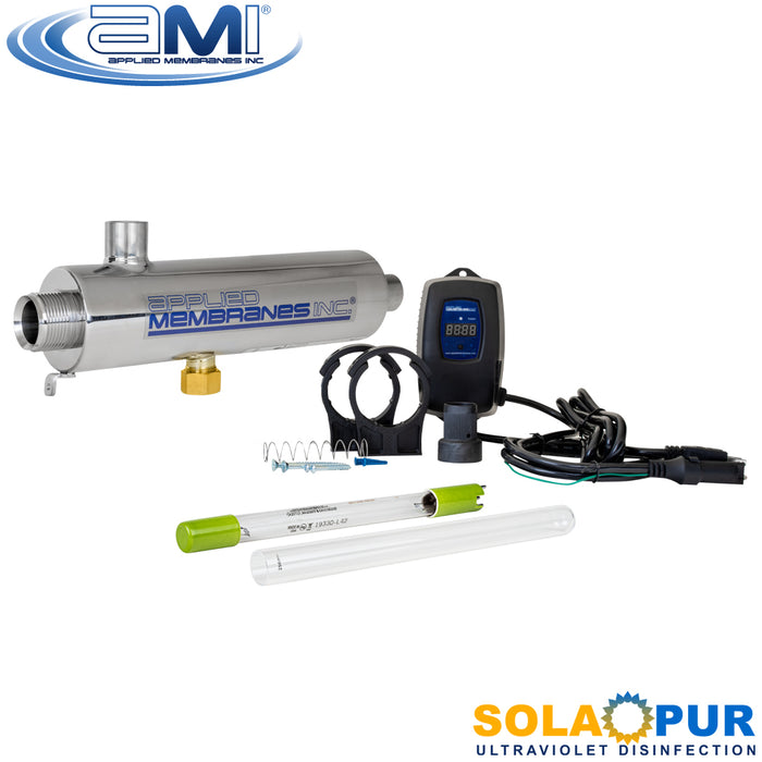 2 GPM Ultraviolet Disinfection Water Treatment System | Single-Tap Point-of-Use UV | Solapur