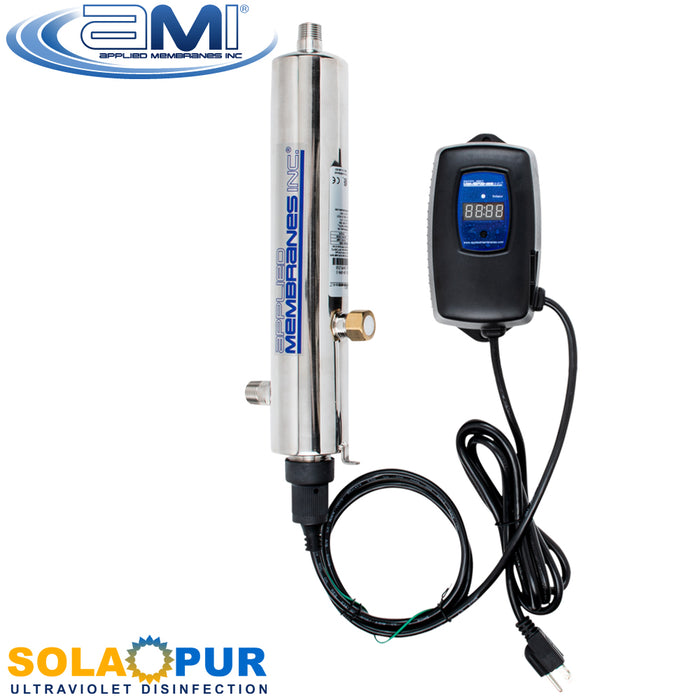 3 GPM Ultraviolet Disinfection Water Treatment System | Single-Tap Point-of-Use UV | Solapur