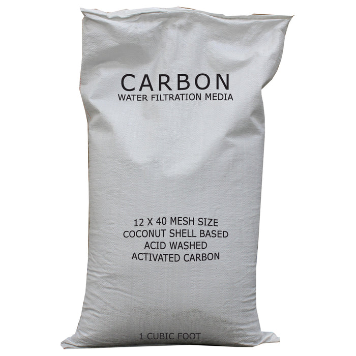 Carbon Media | Acid Washed Coconut Shell | 12x40 Mesh | For Water Filtration | 1 cu.ft.