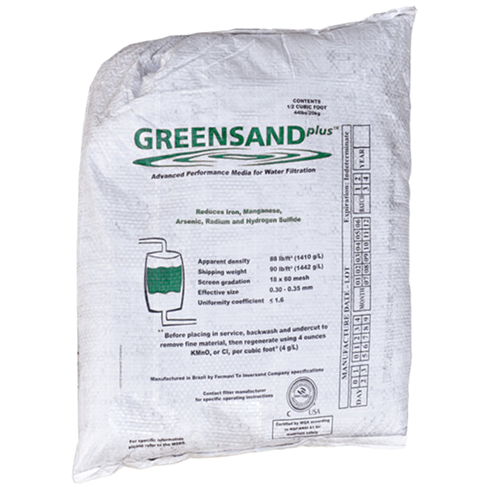 GreensandPlus Media for Water Filtration | Removes Iron, Manganese and More | 0.5 cu.ft.