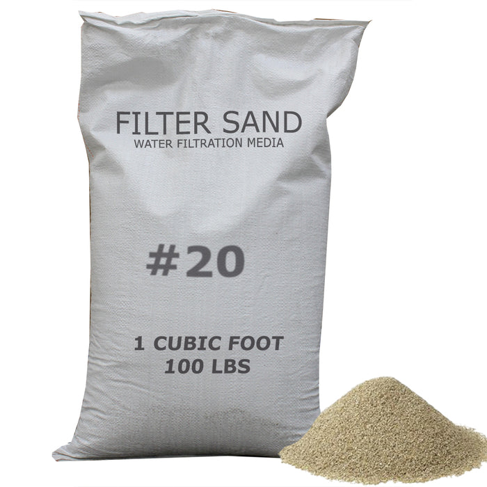 Filter Sand for Multi-Media Water Filtration | #20 Sand for Multi-Media Water Filter | 100#, 1 cu.ft.