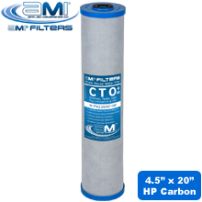 Whole House Replacement Filter | High Performance Carbon Block Filter Cartridge  4.5x20 for 20-Inch Big Blue Housing Removes Chlorine, Chloramine, Taste, Odor & Chemicals