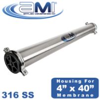 4x40 Pressure Vessel Membrane Housing for 4040 RO Membrane Stainless Steel 300 PSI